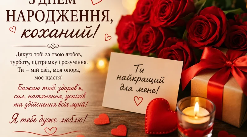 Зворушливі привітання з днем народження коханому чоловіку: найтепліші слова від серця
