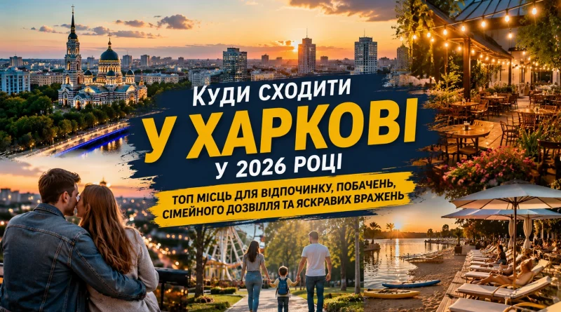 Куди сходити у Харкові у 2026 році: ТОП місць для відпочинку, побачень, сімейного дозвілля та яскравих вражень